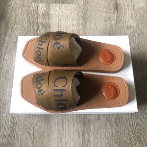 Chloé Woody Flat Mules Sandals Slides Size 37